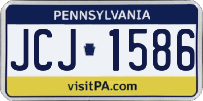 PA license plate JCJ1586