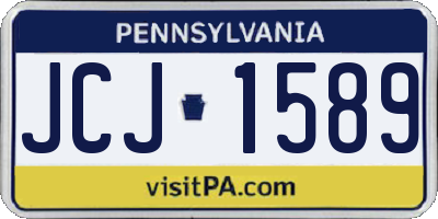 PA license plate JCJ1589