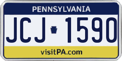 PA license plate JCJ1590