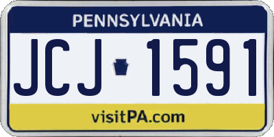 PA license plate JCJ1591