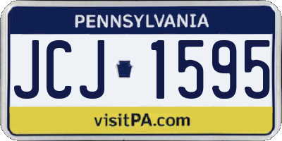 PA license plate JCJ1595