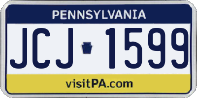 PA license plate JCJ1599