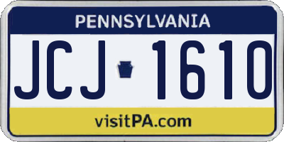 PA license plate JCJ1610