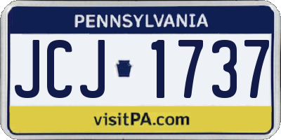 PA license plate JCJ1737
