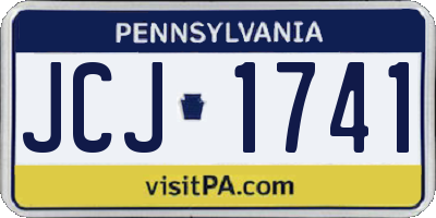 PA license plate JCJ1741