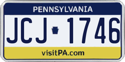 PA license plate JCJ1746