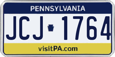 PA license plate JCJ1764