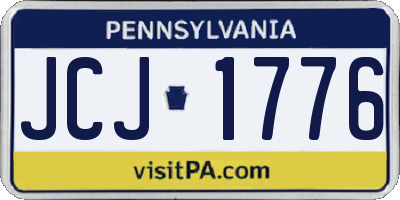 PA license plate JCJ1776