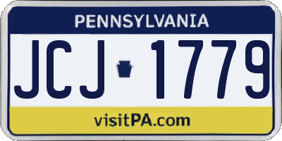 PA license plate JCJ1779