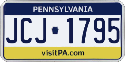 PA license plate JCJ1795