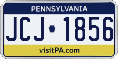PA license plate JCJ1856