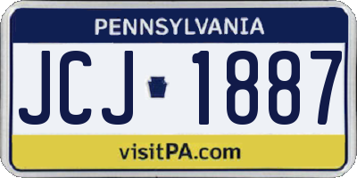 PA license plate JCJ1887