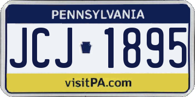PA license plate JCJ1895