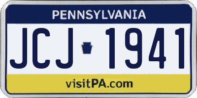 PA license plate JCJ1941