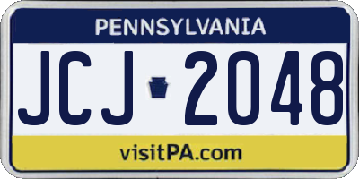 PA license plate JCJ2048