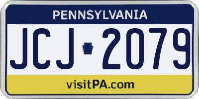 PA license plate JCJ2079