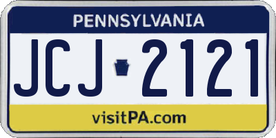 PA license plate JCJ2121
