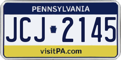 PA license plate JCJ2145