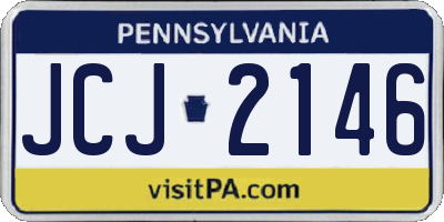 PA license plate JCJ2146