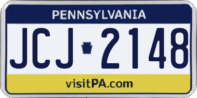 PA license plate JCJ2148