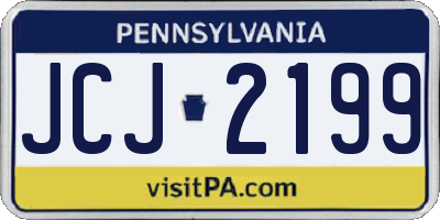 PA license plate JCJ2199