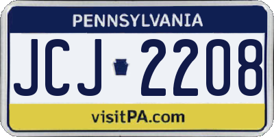 PA license plate JCJ2208