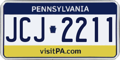 PA license plate JCJ2211
