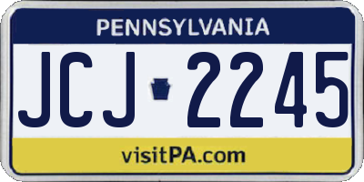 PA license plate JCJ2245