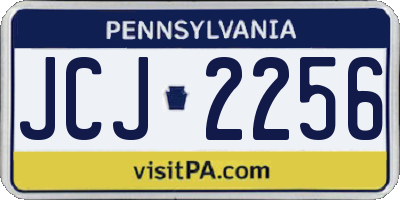 PA license plate JCJ2256