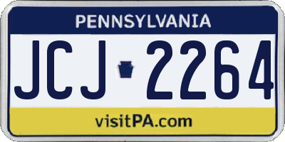 PA license plate JCJ2264