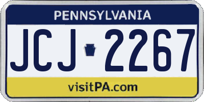PA license plate JCJ2267