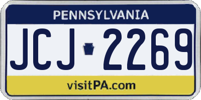 PA license plate JCJ2269