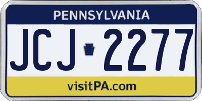 PA license plate JCJ2277