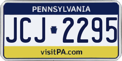 PA license plate JCJ2295