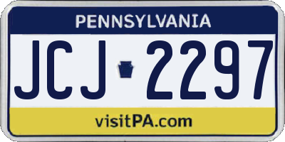 PA license plate JCJ2297