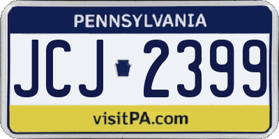 PA license plate JCJ2399