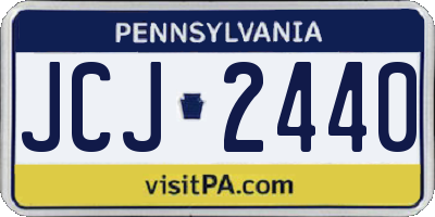 PA license plate JCJ2440