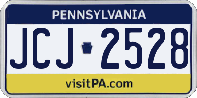 PA license plate JCJ2528