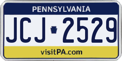 PA license plate JCJ2529