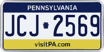 PA license plate JCJ2569