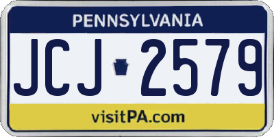 PA license plate JCJ2579