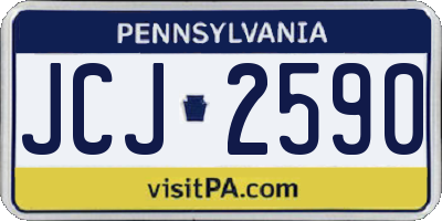 PA license plate JCJ2590