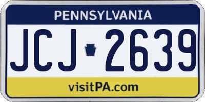 PA license plate JCJ2639