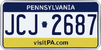 PA license plate JCJ2687