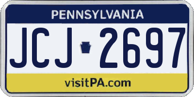 PA license plate JCJ2697