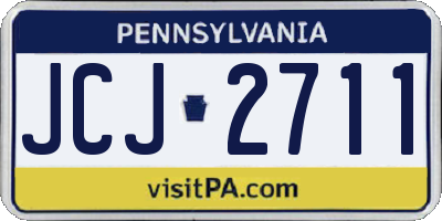 PA license plate JCJ2711