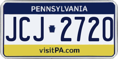 PA license plate JCJ2720
