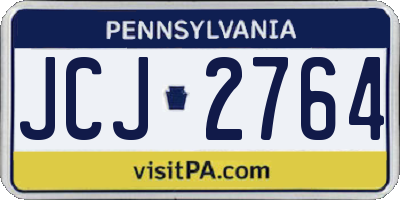 PA license plate JCJ2764
