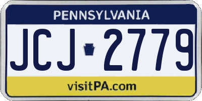PA license plate JCJ2779