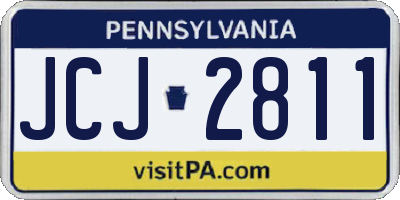 PA license plate JCJ2811